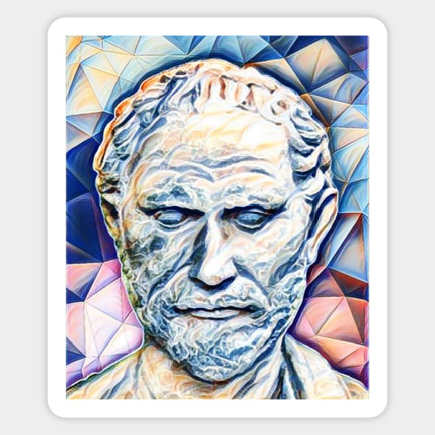 Megasthenes Portrait | Megasthenes Artwork 12 Sticker by JustLit